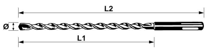 SDS-plus drill bit HERMAN DC-21 Triton For building materials