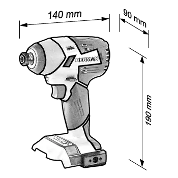 Cordless impact driver HERMAN AXI-1800 | 18,0 V 2Ah | Complete | Warranty: 3 years