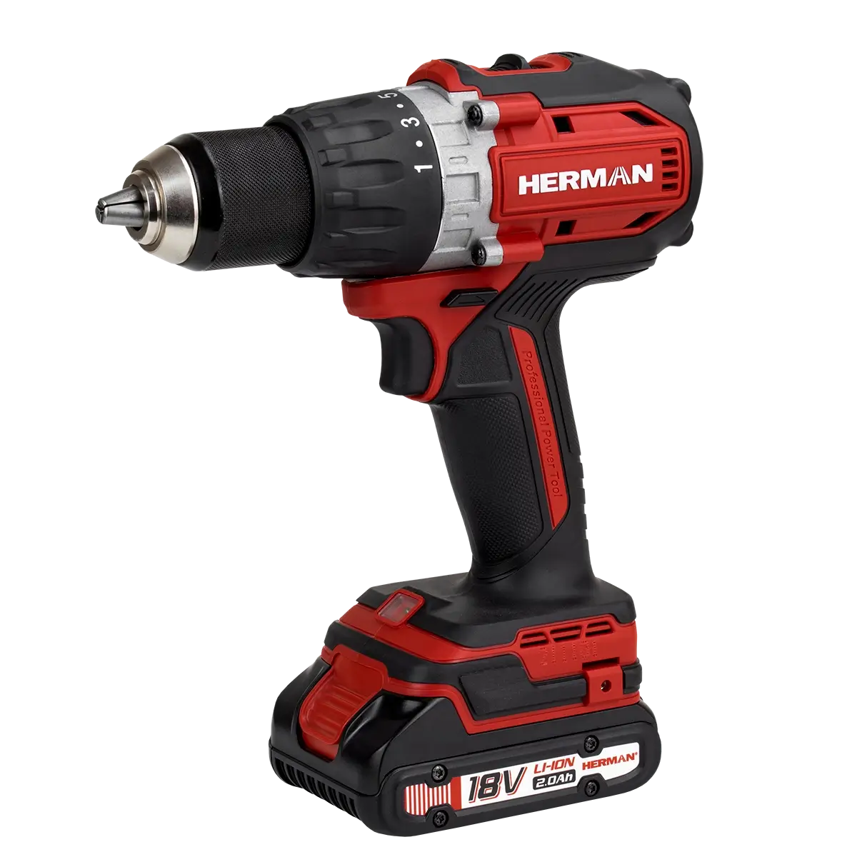 Cordless drill/driver HERMAN AXSP-1803 | 18,0 V 2Ah | Complete | Warranty: 3 years