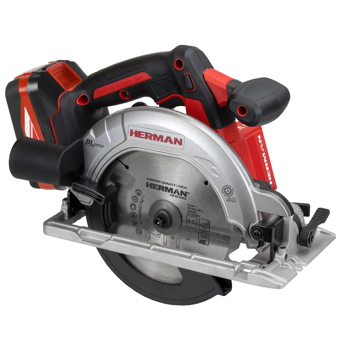 Cordless circular saw HERMAN AXCS-1801 | 18,0 V 5Ah | Complete | Warranty: 3 years