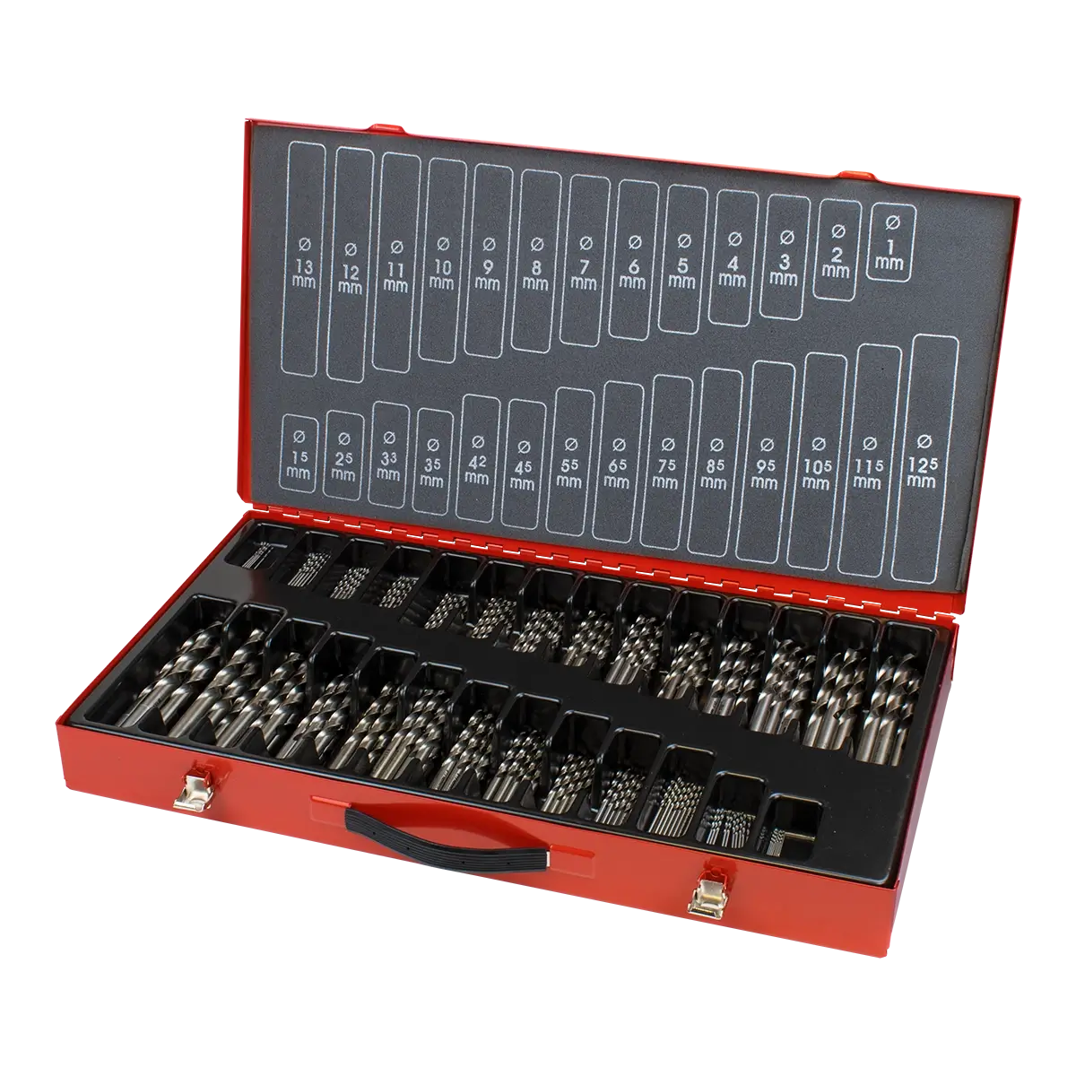 Set of metal drill bits DIN 338 HERMAN QDM-24 HSS-G 220 drill bits in case