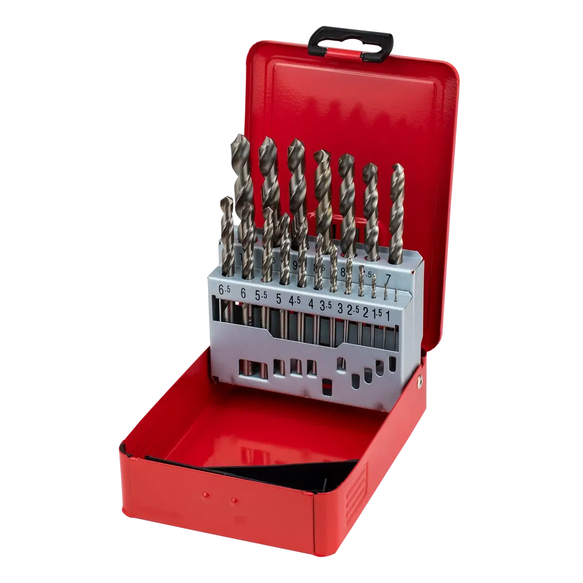 Set of metal drill bits DIN 338 HERMAN QDM-26 HSS-G 19 drill bits in set