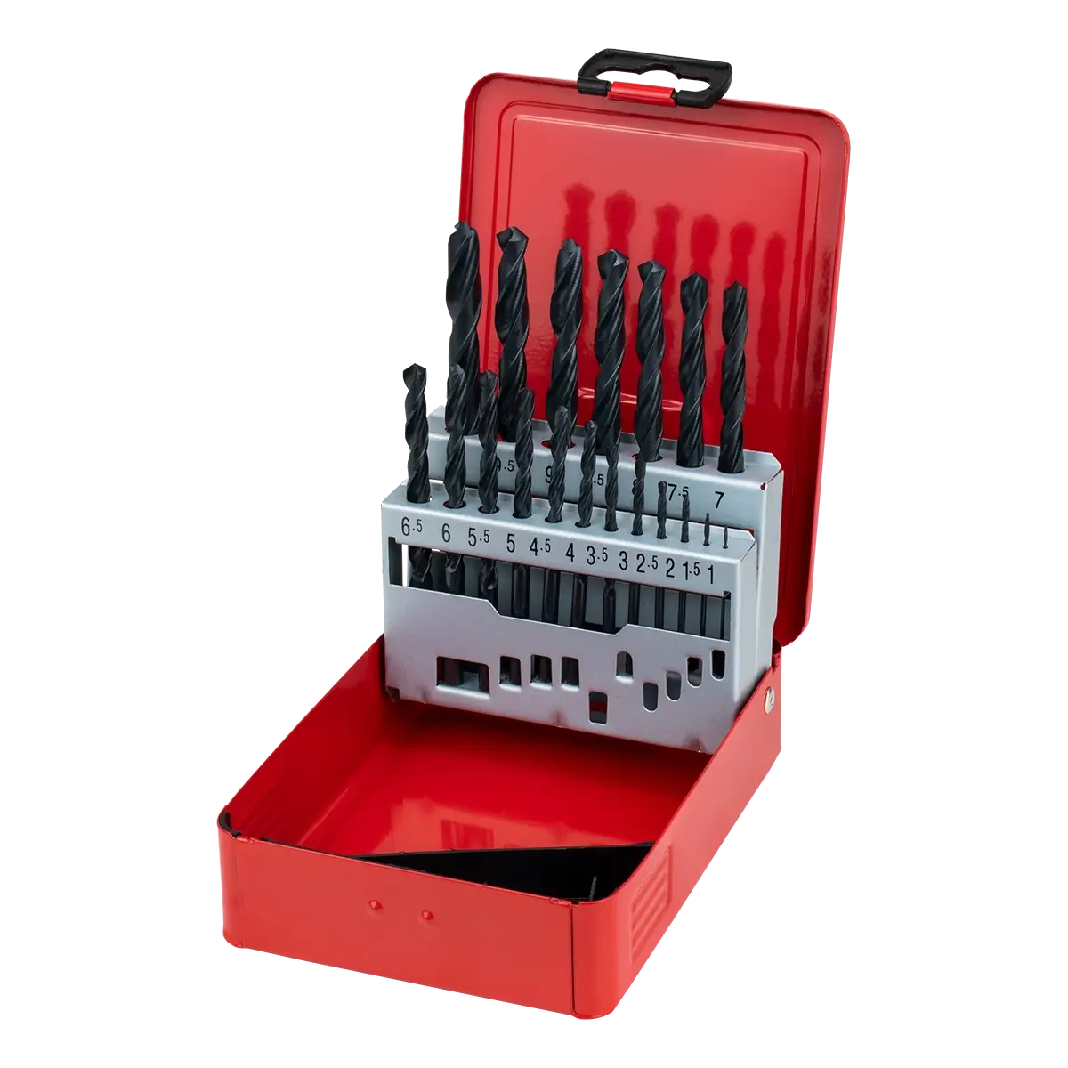 Set of metal drill bits DIN 338 HERMAN QDM-11 HSS-R 19 pcs drill bits in set