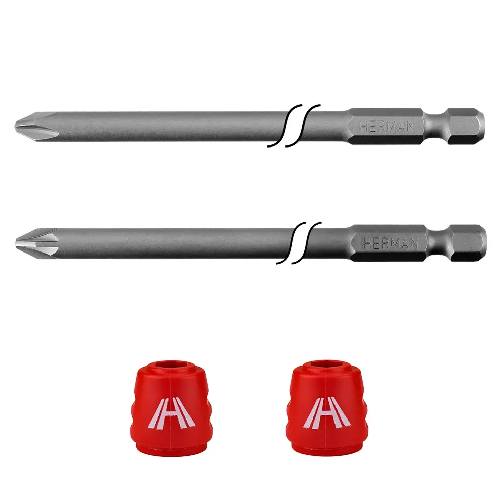 Screwdriver bit + bits magnetizer HERMAN SB-20 Classic long | 150mm 1xPH2, 1xPZ2, 2x bits magnetizer