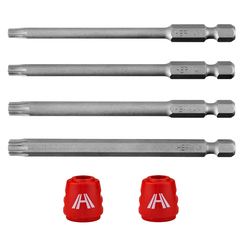 Screwdriver bit + bits magnetizer HERMAN SB-20 Classic long | 90mm 1xTX20, TX25, TX30, TX40, 2x bits magnetizer